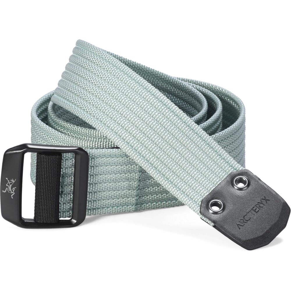 2769 Conveyor Belt 38 | 38mm Webbing With A Metal Buckle Stone Green